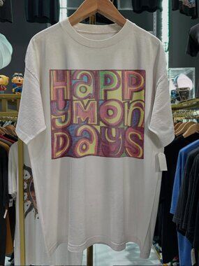 90S Happy Mondays Rare  White T-Shirt